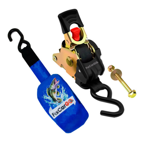 Ремень самозатягивающийся 25 мм, 2,7 м, крюк-болт в комплекте с чехлом